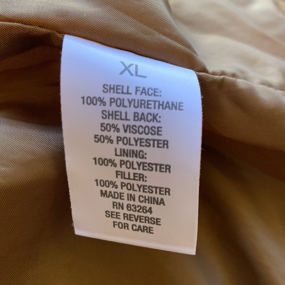 Roz and Ali Snap Collar Jacket Soft Faux Leather Quilted Lined Details Biker XL - Picture 9 of 10